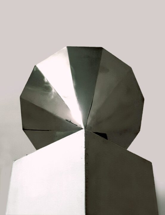 Diamante, progetto per Capodimonte a Napoli, 2017, acciaio, cm 50 x 50 x 55